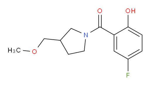 (5-fluoro-2-hydroxyphenyl)(3-(methoxymethyl)pyrrolidin-1-yl)methanone