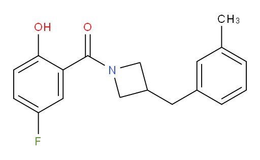 (5-fluoro-2-hydroxyphenyl)(3-(3-methylbenzyl)azetidin-1-yl)methanone