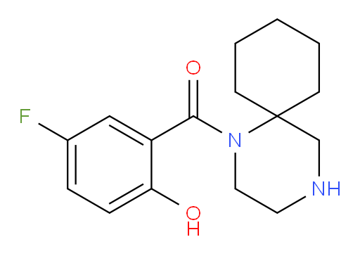 (5-fluoro-2-hydroxyphenyl)(1,4-diazaspiro[5.5]undecan-1-yl)methanone