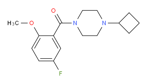 (4-cyclobutylpiperazin-1-yl)(5-fluoro-2-methoxyphenyl)methanone