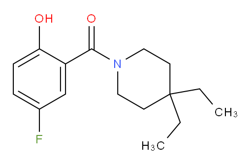 (4,4-diethylpiperidin-1-yl)(5-fluoro-2-hydroxyphenyl)methanone