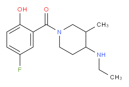 (4-(ethylamino)-3-methylpiperidin-1-yl)(5-fluoro-2-hydroxyphenyl)methanone