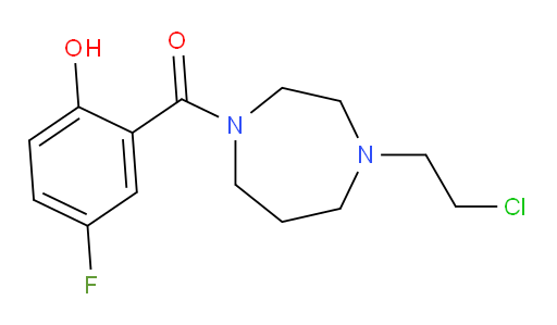 (4-(2-chloroethyl)-1,4-diazepan-1-yl)(5-fluoro-2-hydroxyphenyl)methanone