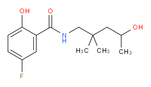 5-fluoro-2-hydroxy-N-(4-hydroxy-2,2-dimethylpentyl)benzamide