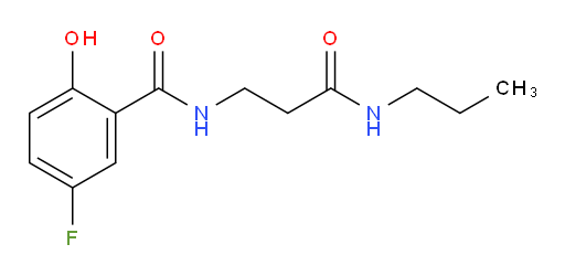 5-fluoro-2-hydroxy-N-(3-oxo-3-(propylamino)propyl)benzamide