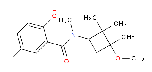 5-fluoro-2-hydroxy-N-(3-methoxy-2,2,3-trimethylcyclobutyl)-N-methylbenzamide