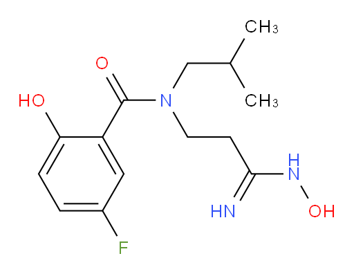 5-fluoro-2-hydroxy-N-(3-(hydroxyamino)-3-iminopropyl)-N-isobutylbenzamide