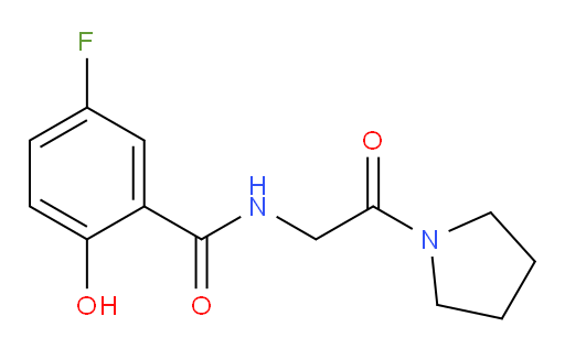 5-fluoro-2-hydroxy-N-(2-oxo-2-(pyrrolidin-1-yl)ethyl)benzamide