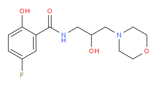 5-fluoro-2-hydroxy-N-(2-hydroxy-3-morpholinopropyl)benzamide