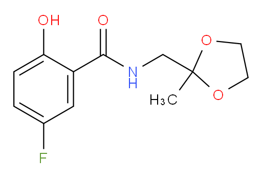 5-fluoro-2-hydroxy-N-((2-methyl-1,3-dioxolan-2-yl)methyl)benzamide