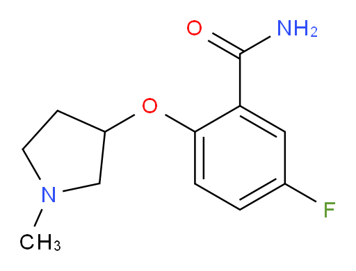 5-fluoro-2-((1-methylpyrrolidin-3-yl)oxy)benzamide