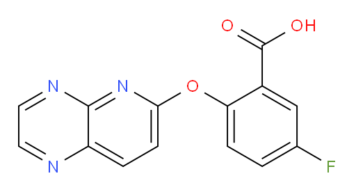 5-fluoro-2-(pyrido[2,3-b]pyrazin-6-yloxy)benzoic acid