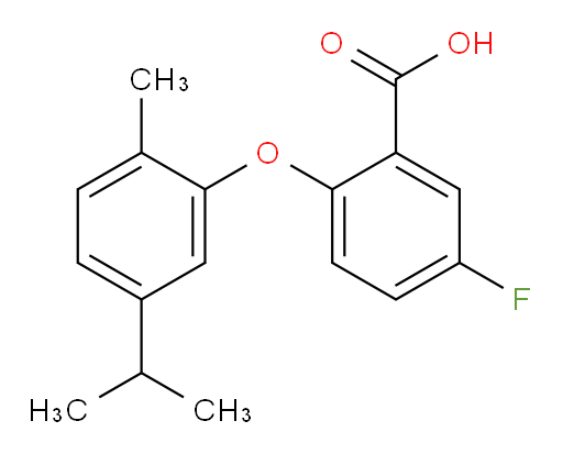 5-fluoro-2-(5-isopropyl-2-methylphenoxy)benzoic acid