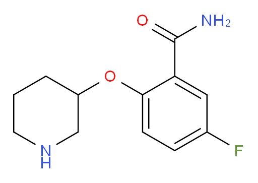 5-fluoro-2-(piperidin-3-yloxy)benzamide