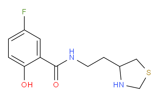 5-fluoro-2-hydroxy-N-(2-(thiazolidin-4-yl)ethyl)benzamide