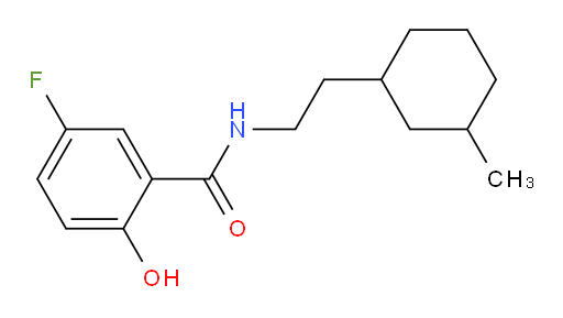 5-fluoro-2-hydroxy-N-(2-(3-methylcyclohexyl)ethyl)benzamide