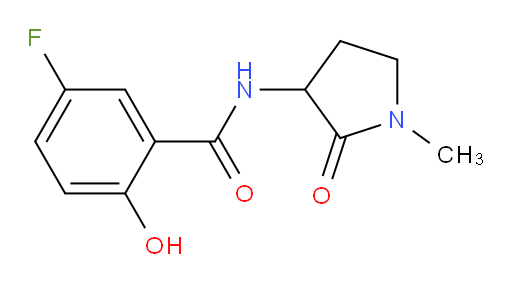 5-fluoro-2-hydroxy-N-(1-methyl-2-oxopyrrolidin-3-yl)benzamide