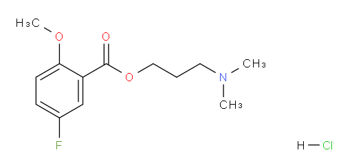 3-(dimethylamino)propyl 5-fluoro-2-methoxybenzoate hydrochloride