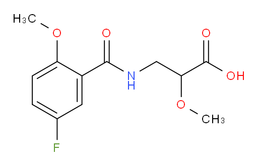3-(5-fluoro-2-methoxybenzamido)-2-methoxypropanoic acid