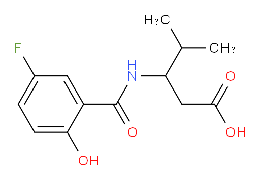 3-(5-fluoro-2-hydroxybenzamido)-4-methylpentanoic acid