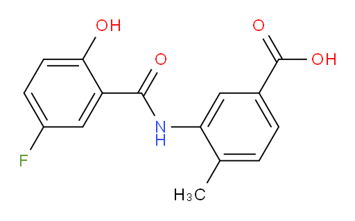 3-(5-fluoro-2-hydroxybenzamido)-4-methylbenzoic acid