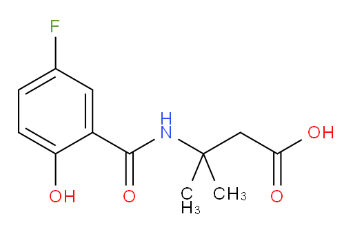 3-(5-fluoro-2-hydroxybenzamido)-3-methylbutanoic acid