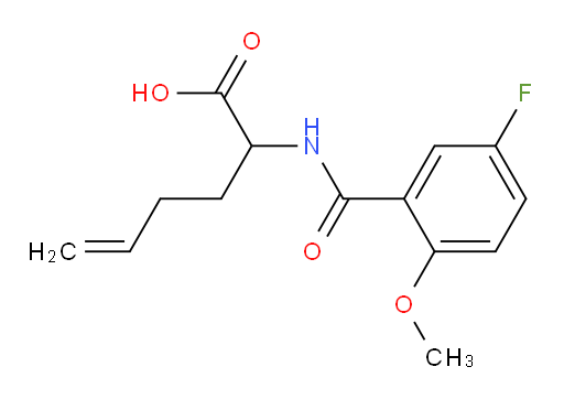 2-(5-fluoro-2-methoxybenzamido)hex-5-enoic acid