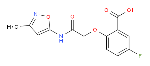 5-fluoro-2-(2-((3-methylisoxazol-5-yl)amino)-2-oxoethoxy)benzoic acid