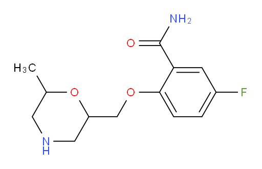 5-fluoro-2-((6-methylmorpholin-2-yl)methoxy)benzamide