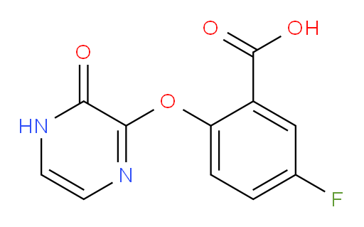 5-fluoro-2-((3-oxo-3,4-dihydropyrazin-2-yl)oxy)benzoic acid
