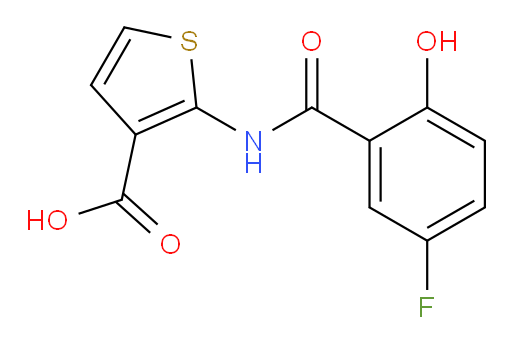 2-(5-fluoro-2-hydroxybenzamido)thiophene-3-carboxylic acid