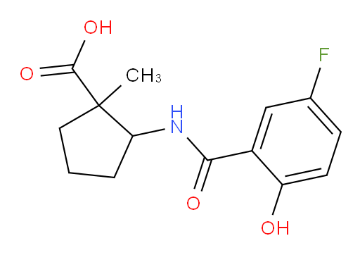 2-(5-fluoro-2-hydroxybenzamido)-1-methylcyclopentanecarboxylic acid