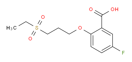 2-(3-(ethylsulfonyl)propoxy)-5-fluorobenzoic acid
