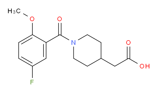 2-(1-(5-fluoro-2-methoxybenzoyl)piperidin-4-yl)acetic acid