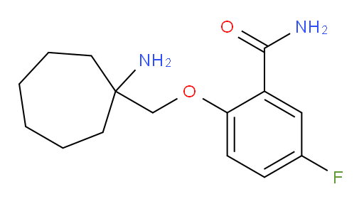 2-((1-aminocycloheptyl)methoxy)-5-fluorobenzamide
