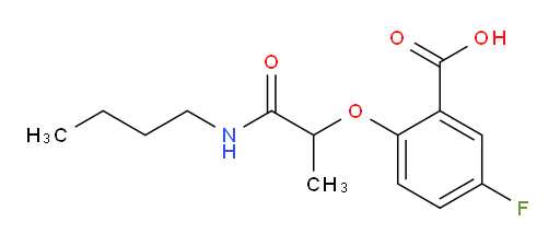 2-((1-(butylamino)-1-oxopropan-2-yl)oxy)-5-fluorobenzoic acid