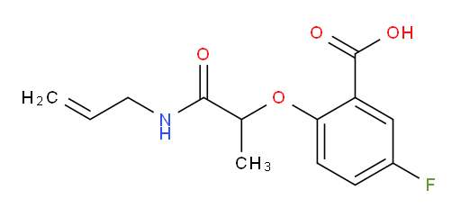 2-((1-(allylamino)-1-oxopropan-2-yl)oxy)-5-fluorobenzoic acid