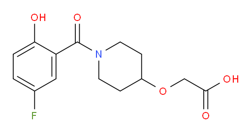 2-((1-(5-fluoro-2-hydroxybenzoyl)piperidin-4-yl)oxy)acetic acid