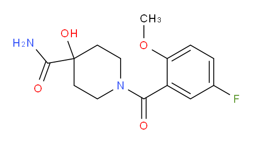 1-(5-fluoro-2-methoxybenzoyl)-4-hydroxypiperidine-4-carboxamide