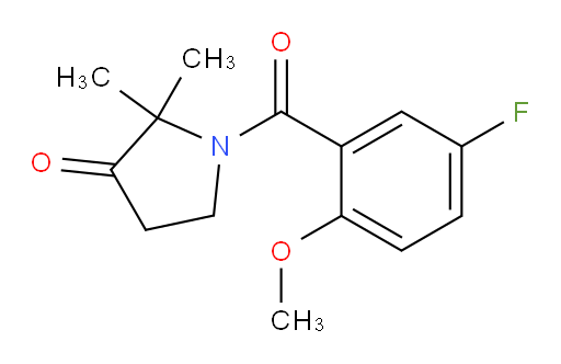1-(5-fluoro-2-methoxybenzoyl)-2,2-dimethylpyrrolidin-3-one