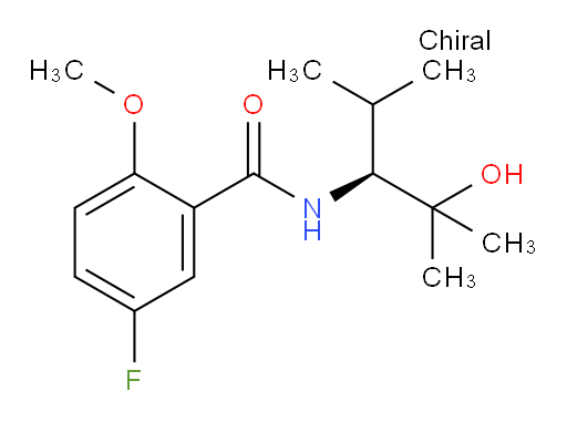 (S)-5-fluoro-N-(2-hydroxy-2,4-dimethylpentan-3-yl)-2-methoxybenzamide