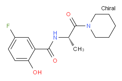 (S)-5-fluoro-2-hydroxy-N-(1-oxo-1-(piperidin-1-yl)propan-2-yl)benzamide