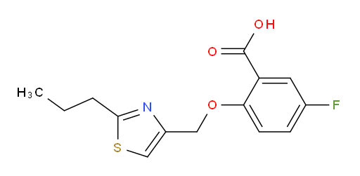 5-fluoro-2-((2-propylthiazol-4-yl)methoxy)benzoic acid