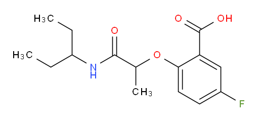 5-fluoro-2-((1-oxo-1-(pentan-3-ylamino)propan-2-yl)oxy)benzoic acid