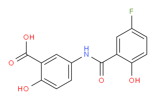 5-(5-fluoro-2-hydroxybenzamido)-2-hydroxybenzoic acid