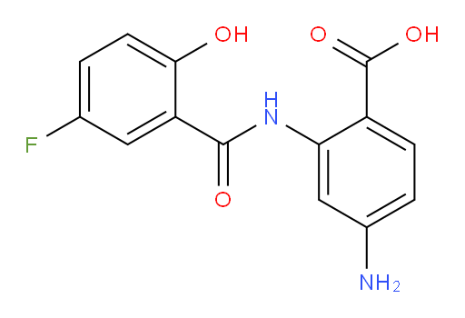 4-amino-2-(5-fluoro-2-hydroxybenzamido)benzoic acid