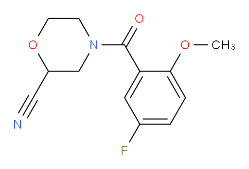 4-(5-fluoro-2-methoxybenzoyl)morpholine-2-carbonitrile