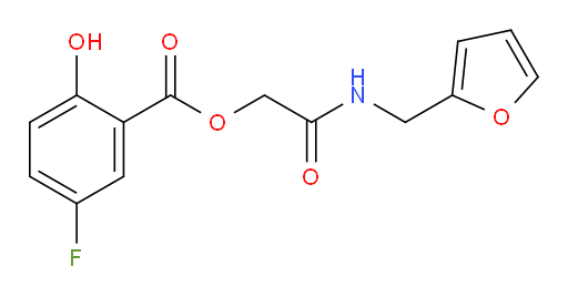 2-((furan-2-ylmethyl)amino)-2-oxoethyl 5-fluoro-2-hydroxybenzoate