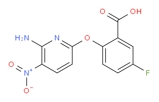 2-((6-amino-5-nitropyridin-2-yl)oxy)-5-fluorobenzoic acid