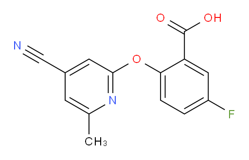 2-((4-cyano-6-methylpyridin-2-yl)oxy)-5-fluorobenzoic acid